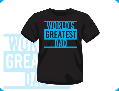 World's Greatest Dad blue on black