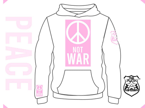 TFA PEACE not WAR hoodie pink