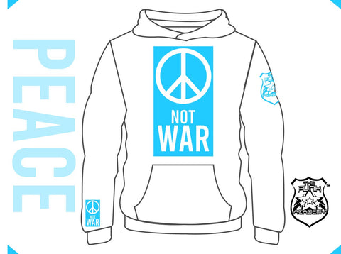 TFA PEACE not WAR hoodie sky blue